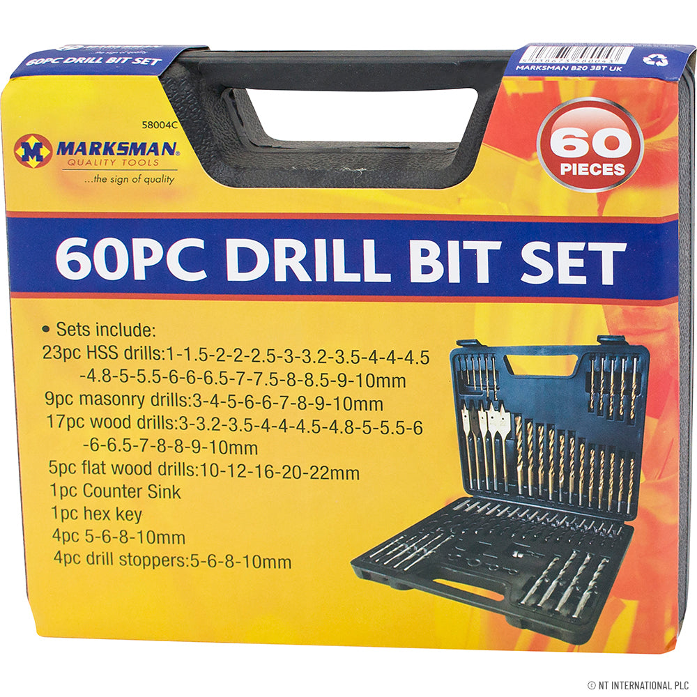 60 PC Drill Bit Set