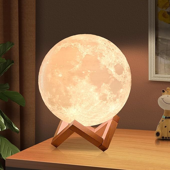 Wooden Stand Moon Lamp