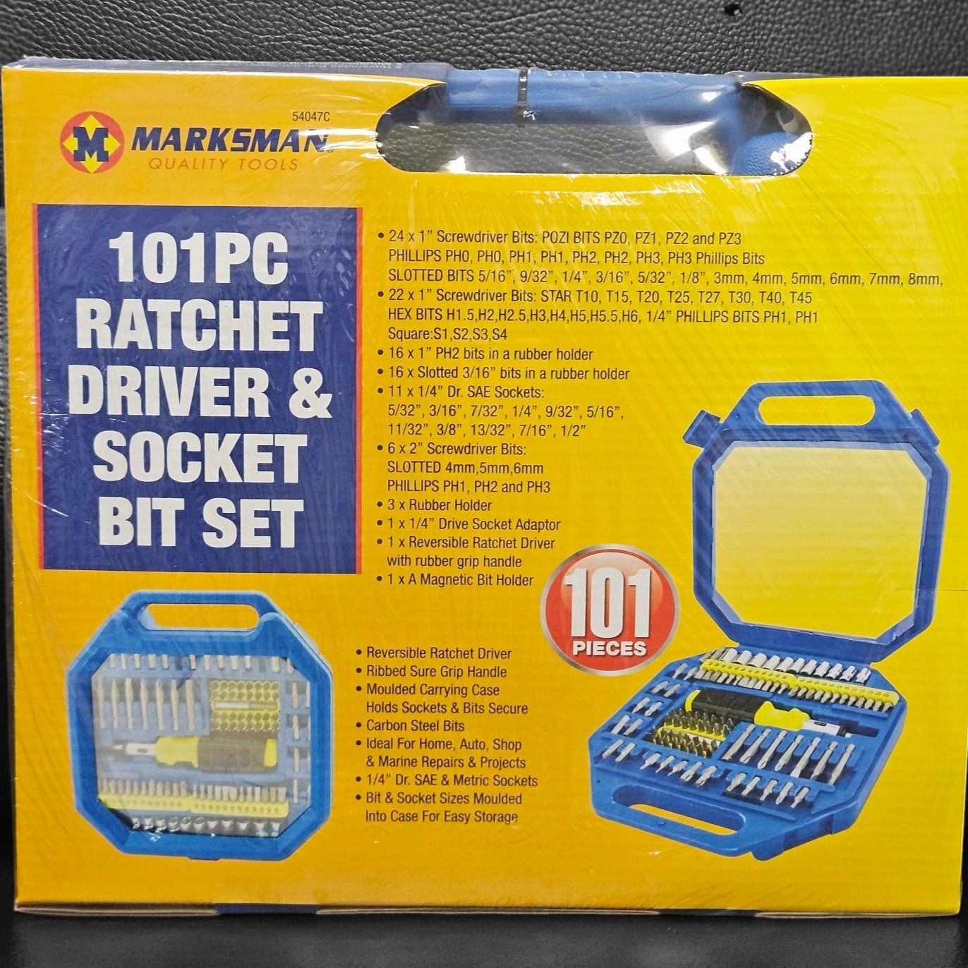 Ratchet Driver& Socket Bit Set