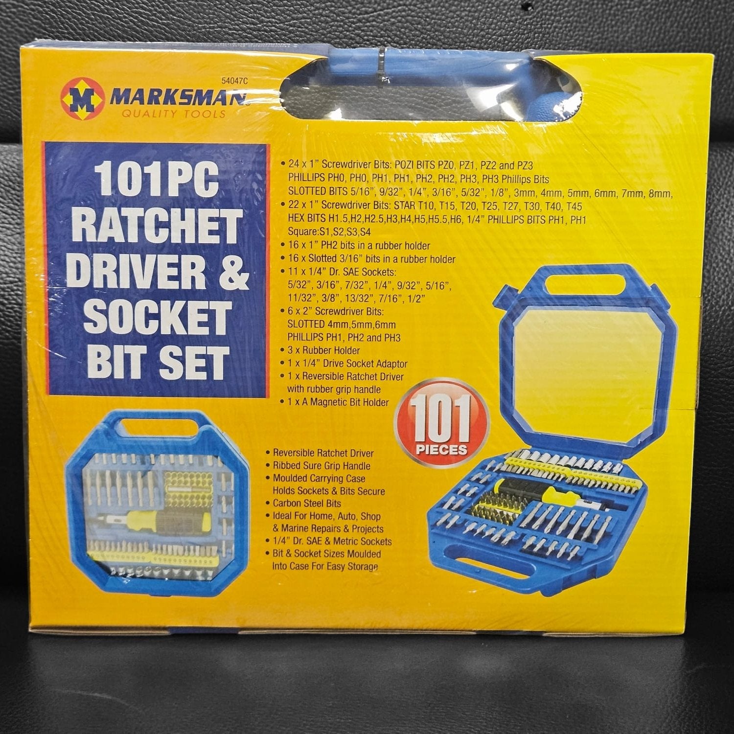 Ratchet Driver& Socket Bit Set